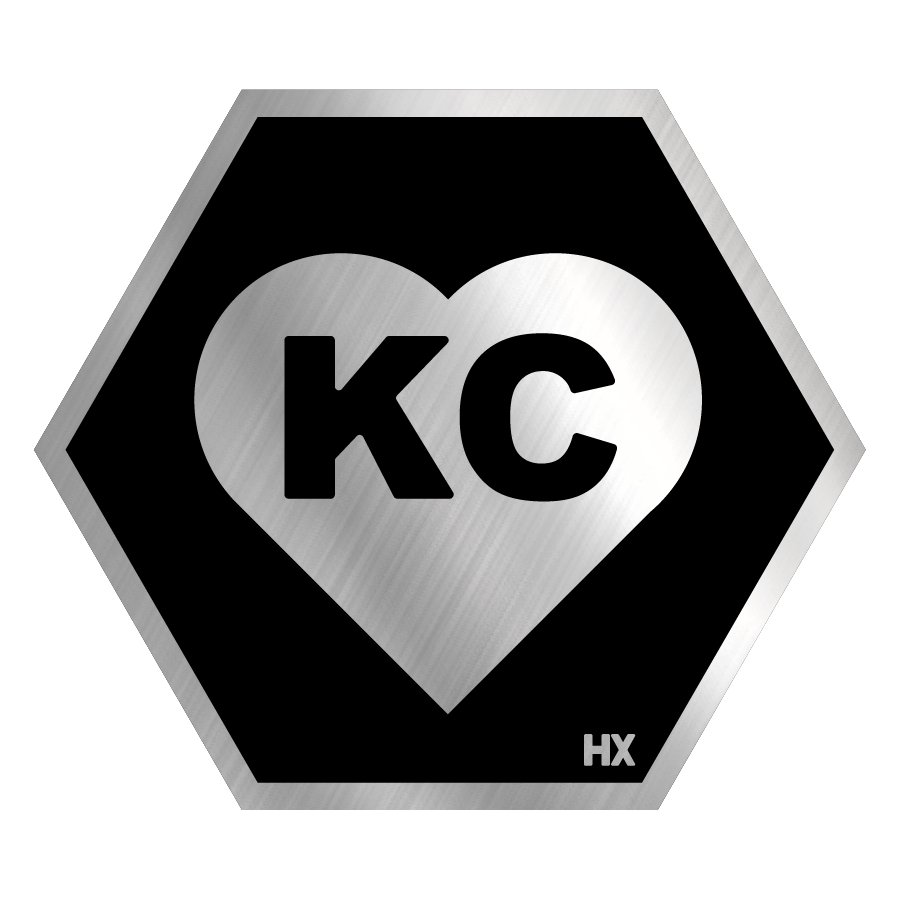 Love Kc Heart 80 S 90 S Kansas City Animal Print K' Sticker